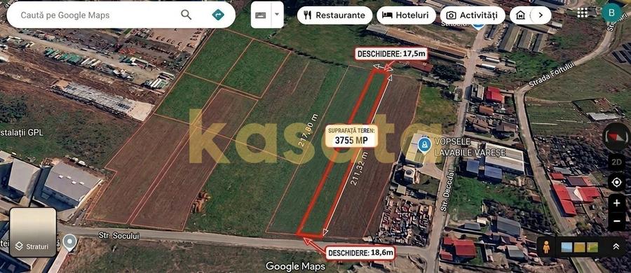 Teren Construcții intravilan de 3755 mp, în Central