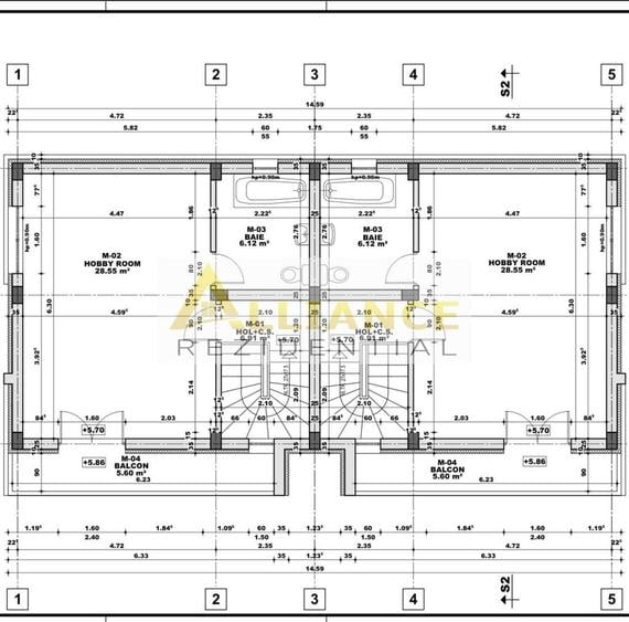 Duplex cu 4 camere decomandat cu Canalizare în Metalurgiei