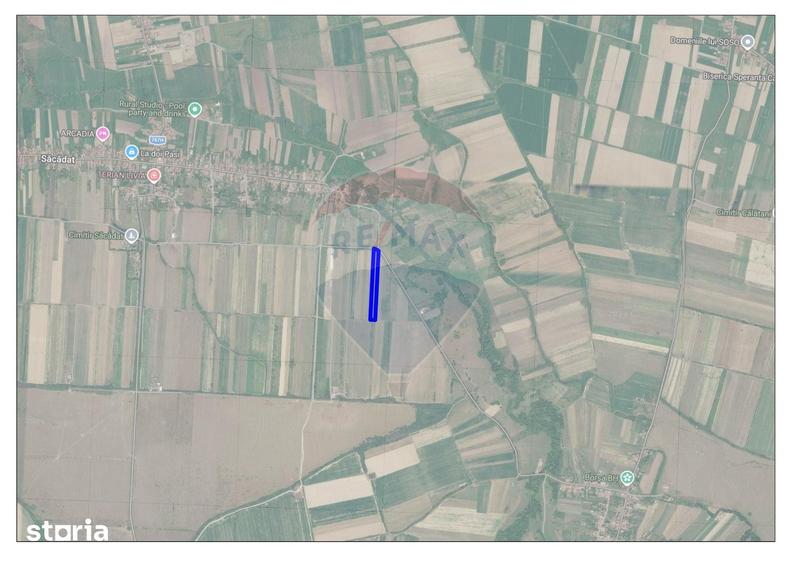 Teren de 11132 mp, în Saca