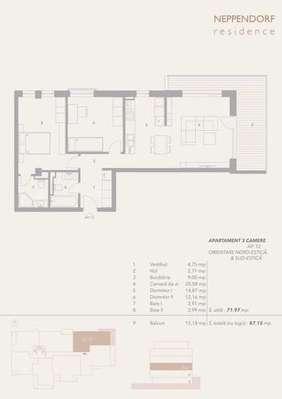 Apartament cu 3 camere decomandat în Turnișor