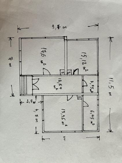 Casă cu 3 camere în Copalnic