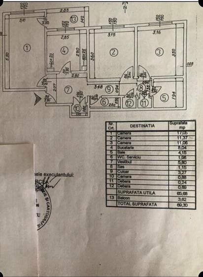 Apartament cu 3 camere decomandat, mobilat în Gorjului