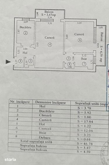 Apartament cu 2 camere semidecomandat în Calea Galați