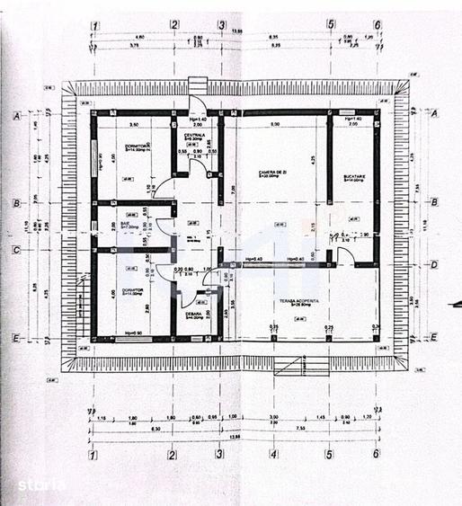 Casă cu 3 camere cu Teren 849 Mp în Central
