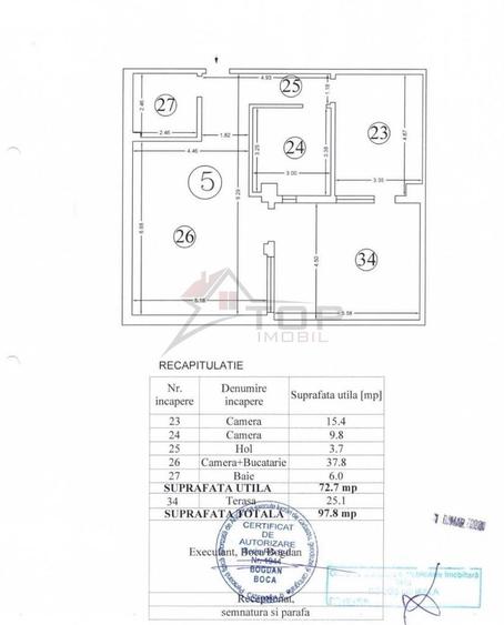 Apartament cu 3 camere în Cug