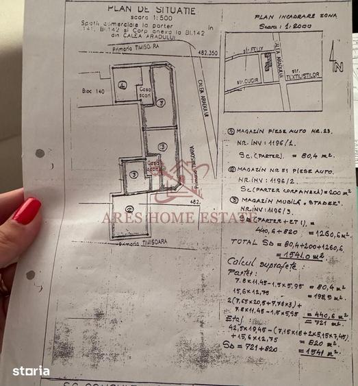 Spațiu comercial, de 820 mp, în Aradului