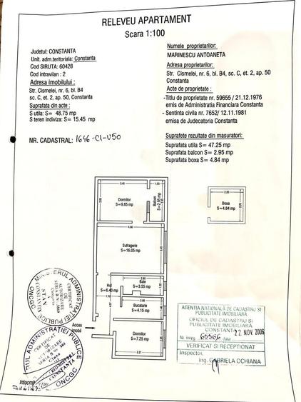 Apartament cu 3 camere în Tomis Nord