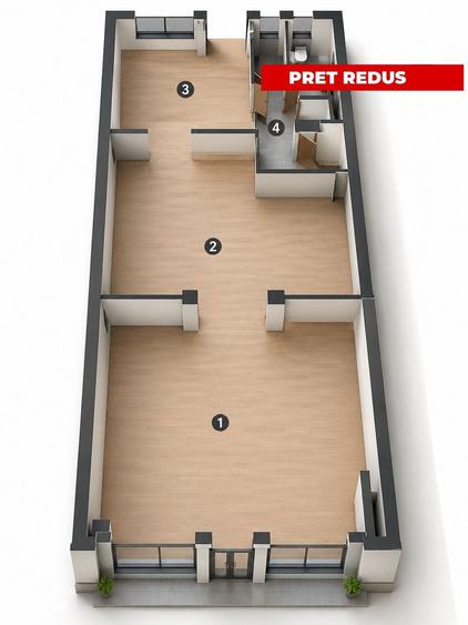 Spațiu comercial, de 97.02 mp, în Central