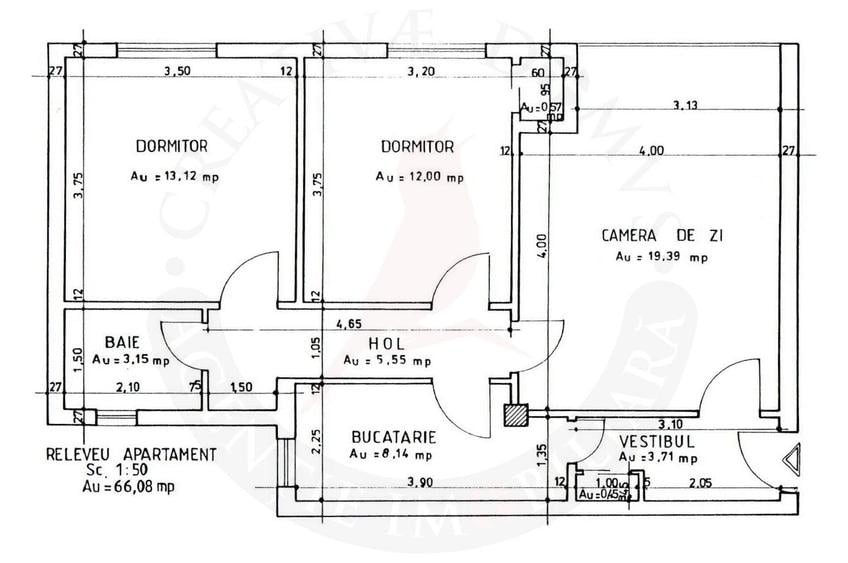 Apartament cu 3 camere decomandat, mobilat în Semicentral