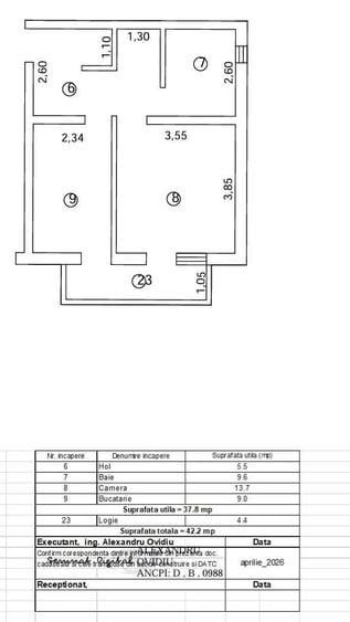 Apartament cu 2 camere decomandat în Valea Adâncă