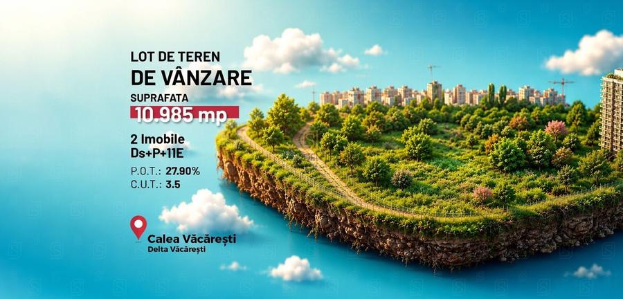 Teren Construcții intravilan de 10985 mp, în Berceni