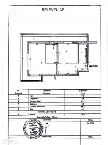Apartament cu 2 camere decomandat în Bartolomeu