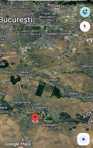 Teren de 1500 mp, în Adunații-Copăceni