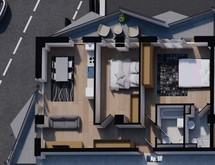 Apartament cu 3 camere decomandat în Progresul