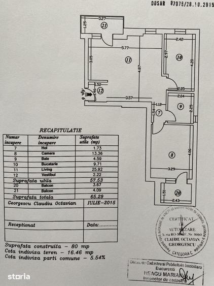 Apartament cu 2 camere decomandat în Chitila