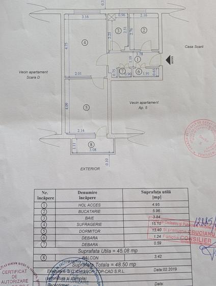 Apartament cu 2 camere nedecomandat în Ultracentral