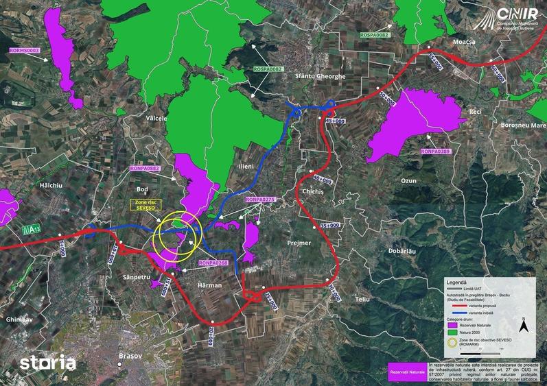Teren Construcții extravilan de 324800 mp, în Prejmer