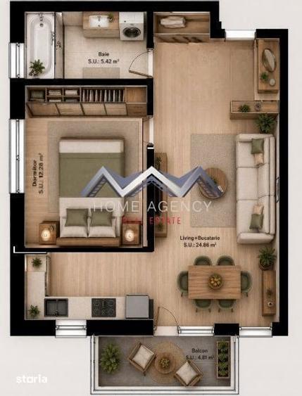 Apartament cu 2 camere în Central