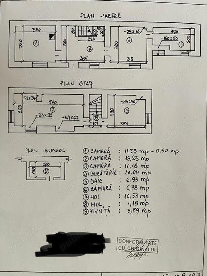 Casă cu 3 camere în Centrul Civic