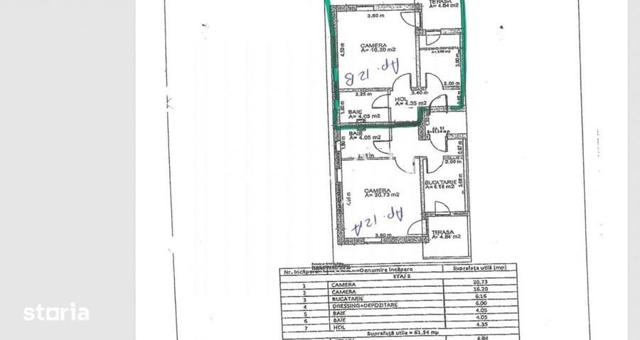Apartament cu 2 camere decomandat, mobilat în Broscărie