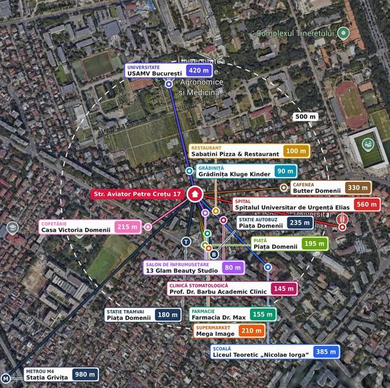 Apartament cu 2 camere decomandat în Domenii