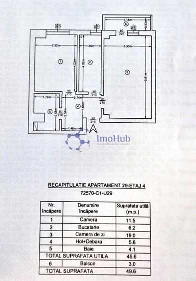 Apartament cu 2 camere decomandat, mobilat în Vișan