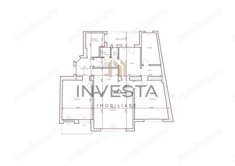 Apartament cu 4 camere decomandat în Ultracentral
