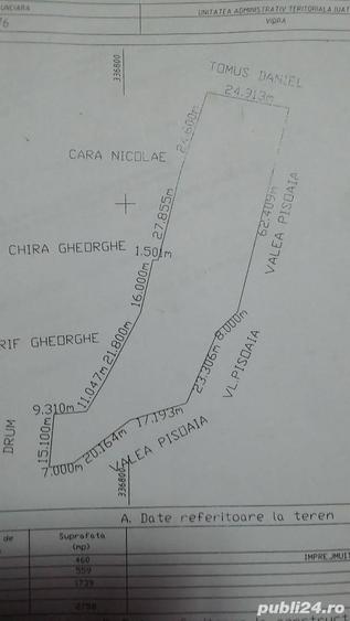 Teren de 2800 mp, în Vidra