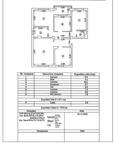 Apartament cu 4 camere decomandat în Inel II