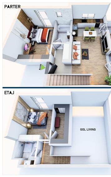 Penthouse cu 3 camere decomandat în Sânpetru