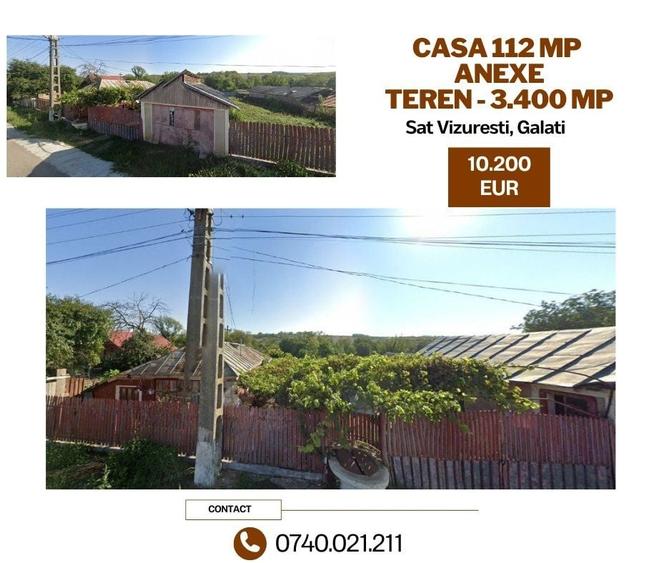 Casă cu Teren 3400 Mp în Buciumeni