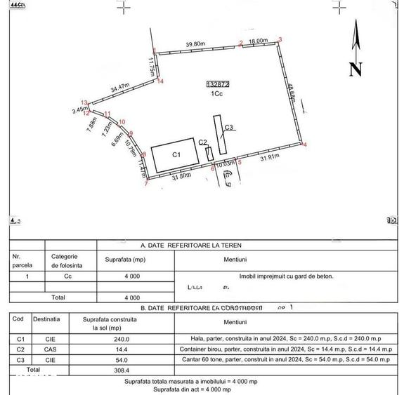Teren 4000mp betonat si hala Galati zona industriala - 1