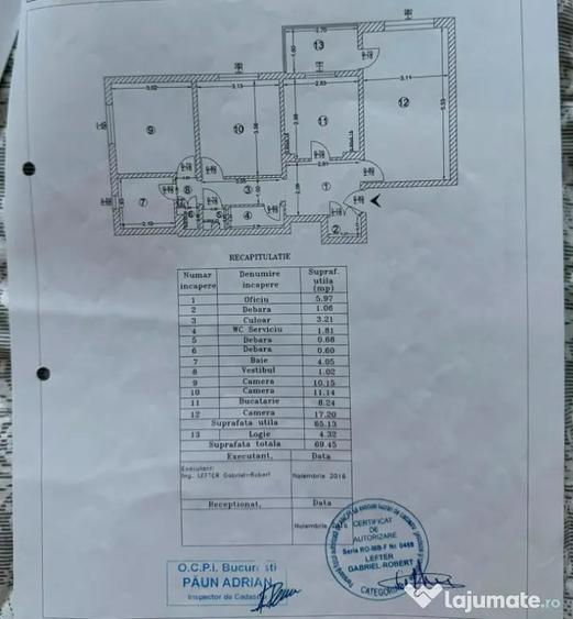 Apartament cu 3 camere decomandat în Brâncoveanu