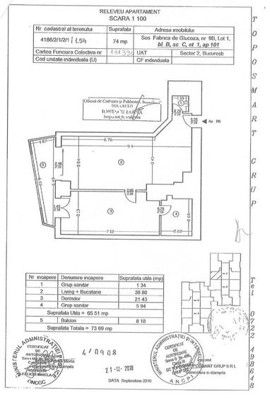 Apartament cu 2 camere, mobilat în Tei