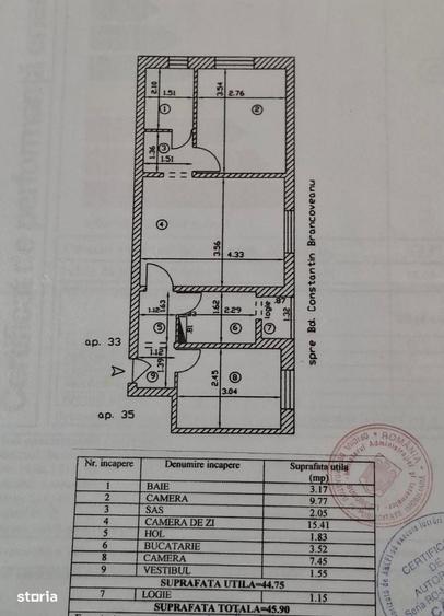 Apartament cu trei camere, Brancoveanu-Luica, 88.000 - 15
