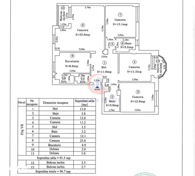 Apartament cu 4 camere decomandat în Dorobanților