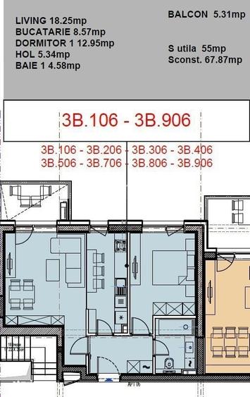 | 2 camere | Nusco City | Design Interior INCLUS | - 7