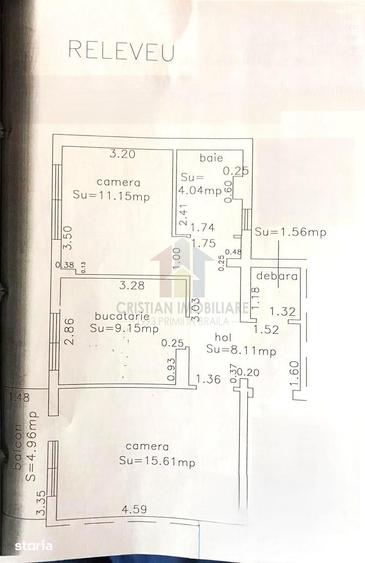 Apartament cu 2 camere decomandat în Central