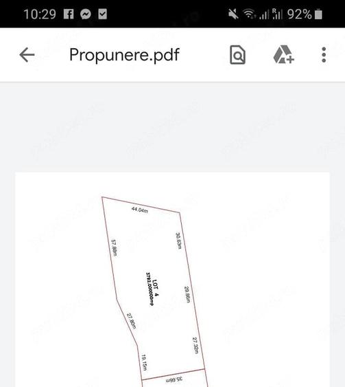 Teren de 3000 mp, în Central