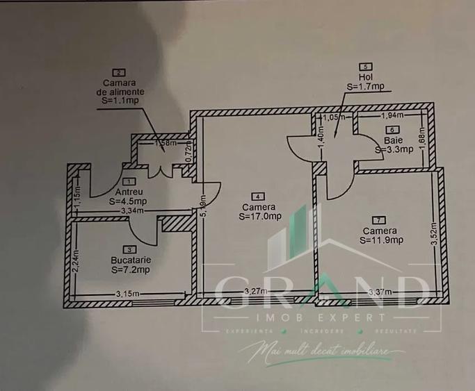 Apartament 2 Camere | Etaj 4 | Camara | Strada Horea - 7