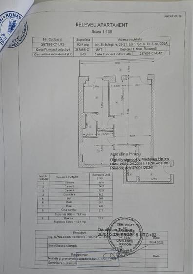 Apartament cu 3 camere în Străulești