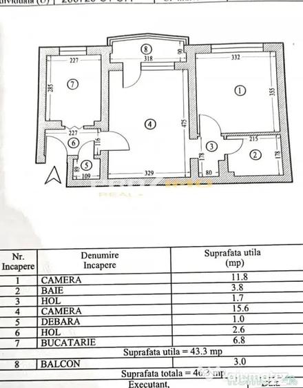 Apartament 2 camere semidecomandat City Park Mall - Dacia - 15