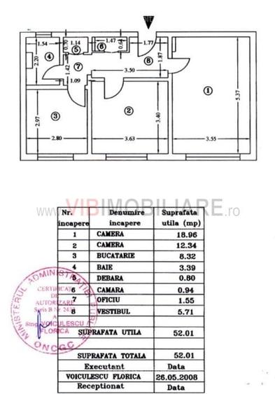 Apartament cu 2 camere decomandat în P-ța Dorobanți