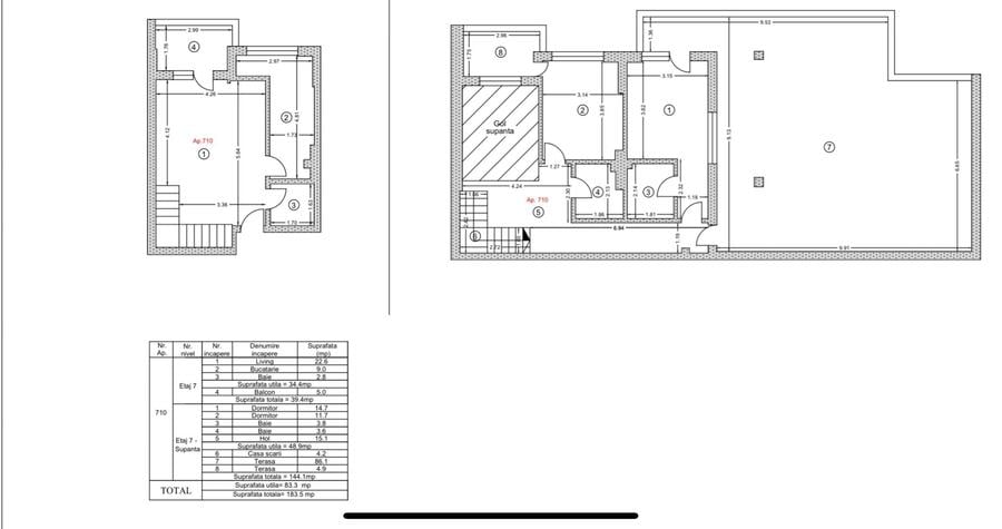 Penthouse cu 3 camere decomandat în Apărătorii Patriei