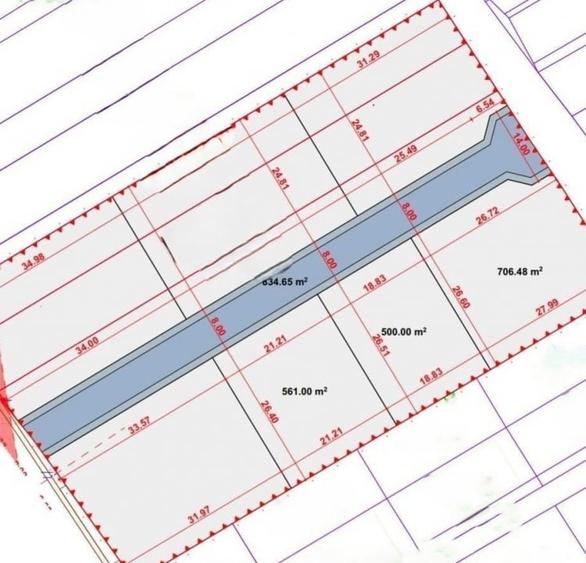 Teren Construcții intravilan de 2065 mp, în Chinteni