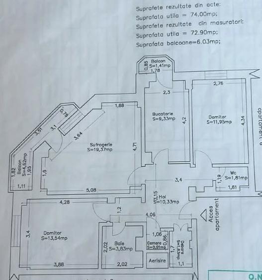 Apartament 3 camere decomandat Trocadero - 15