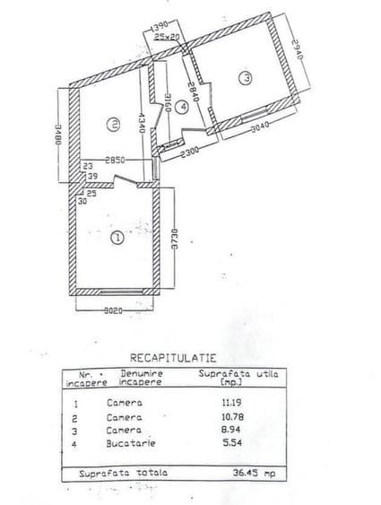 Casă cu 3 camere în Tei
