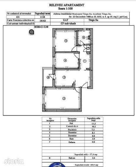 Apartament cu 3 camere în 9 Mai