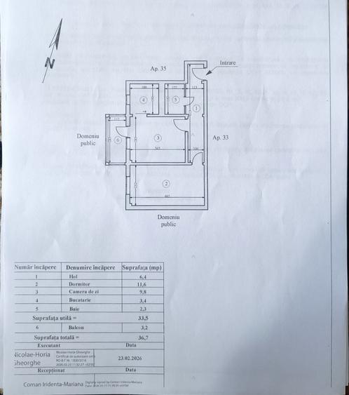 Apartament cu 2 camere semidecomandat în Exterior Vest