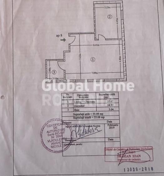 Apartament cu 2 camere semidecomandat, mobilat în Olteniței